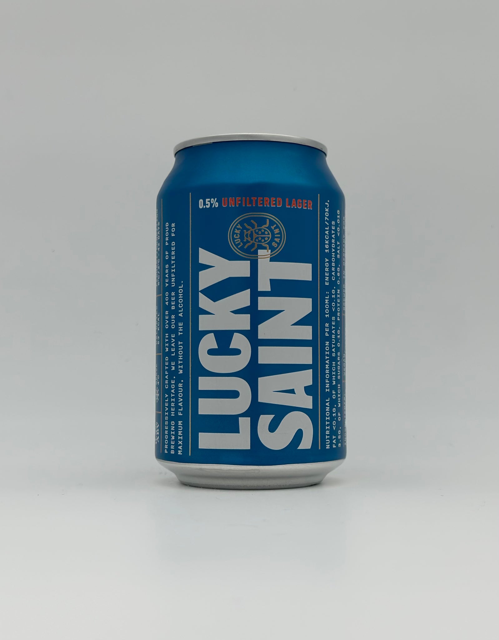 Lucky Saint, 0.5% Unfiltered Lager 330ml
